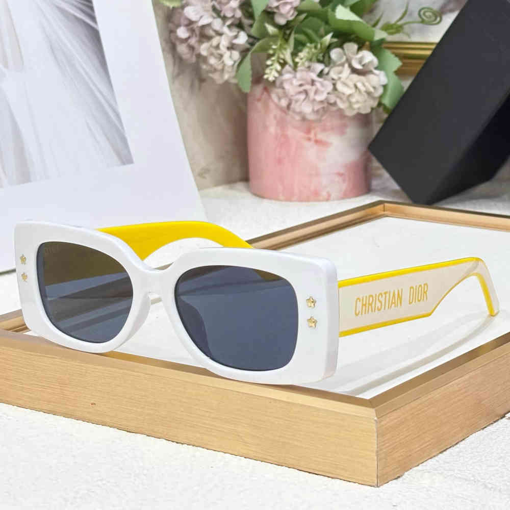 White Dior Green Premium Women's Sunglasses
