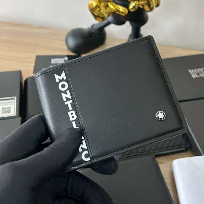 Mont Blanc Black Premium Compact Wallet-thumb-0