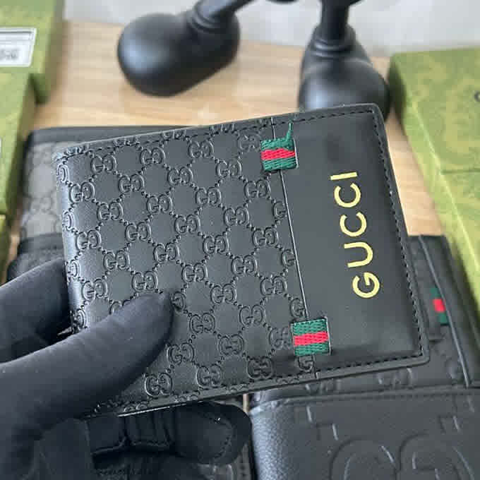 Gucci Black Premium Compact Wallet-thumb-0