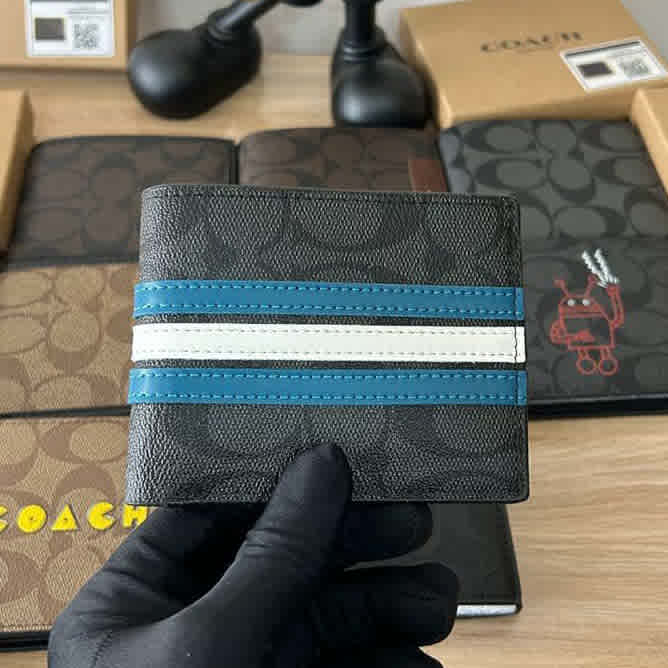 Coach Black Premium Compact Wallet-thumb-0