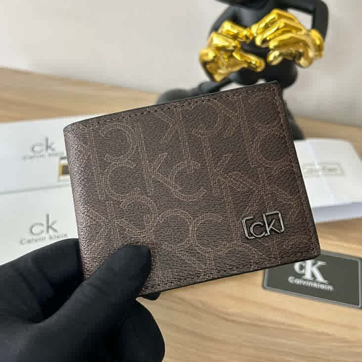 Brown Calvin Klein Black Premium Compact Wallet