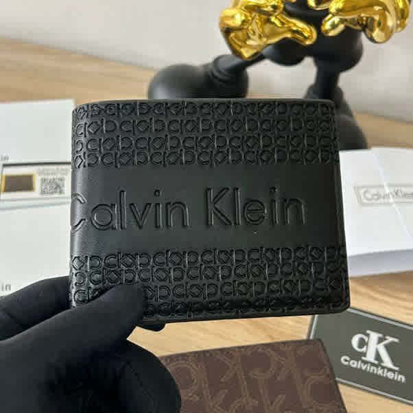 Calvin Klein Black Premium Compact Wallet-thumb-0