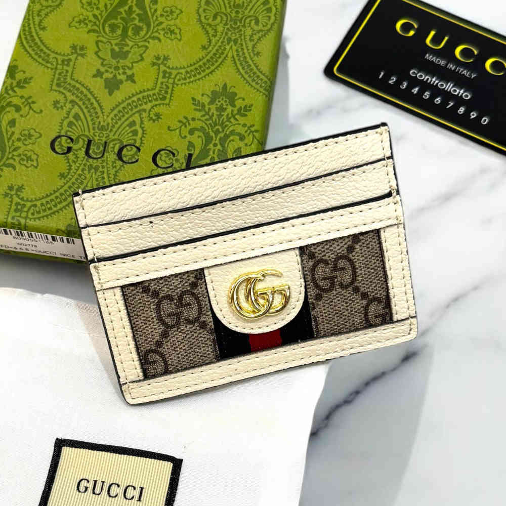 Gucci White Premium Card Wallet-thumb-3