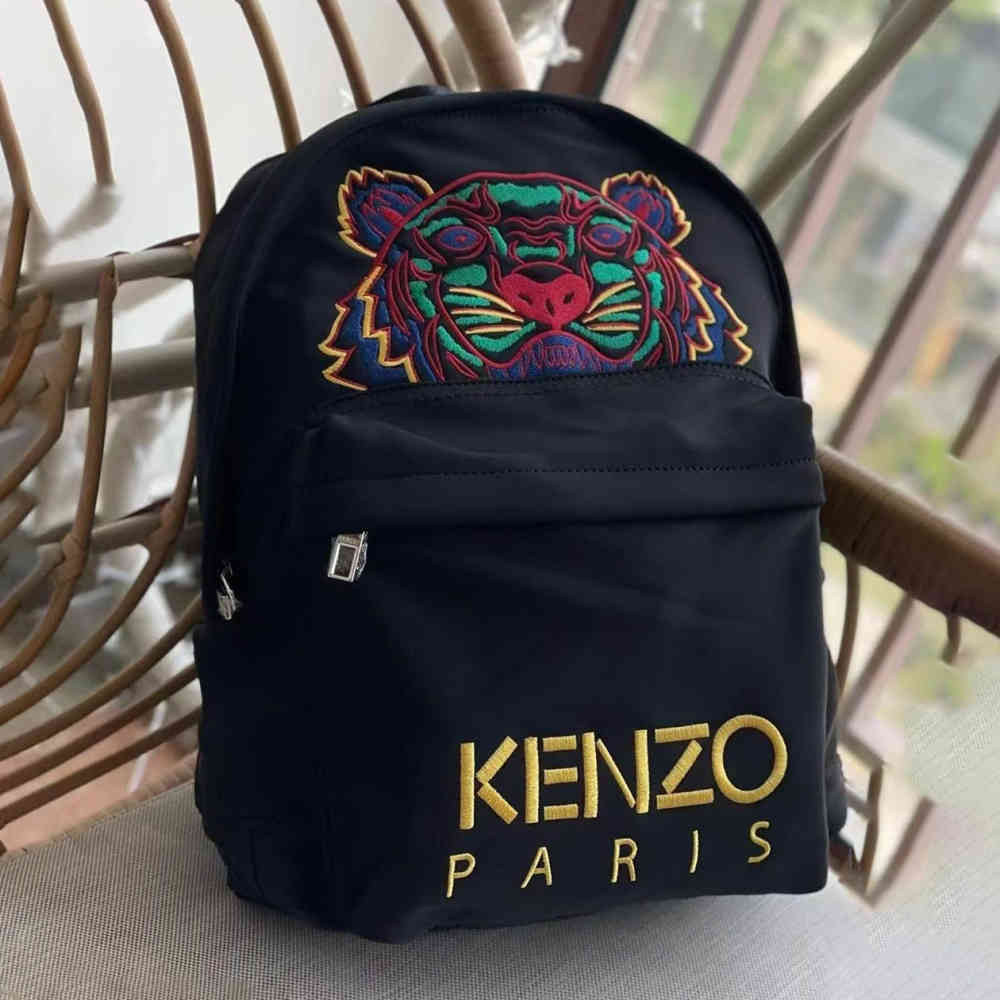 Kenzo Tiger Black & Golden Premium Backpack-thumb-4