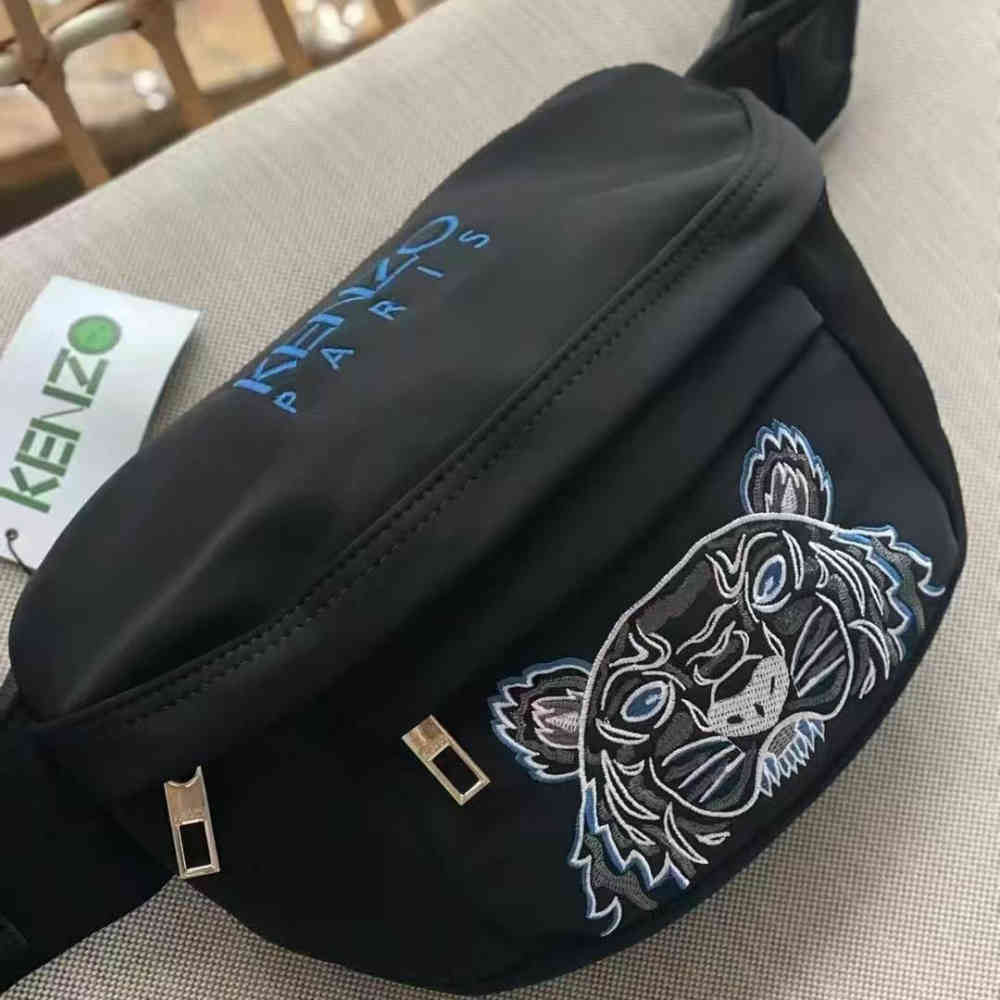 Kenzo Tiger Black & Blue Belt Bag-thumb-1