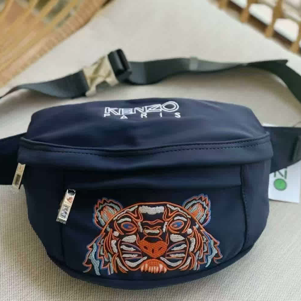Kenzo Tiger Blue & White Belt Bag-1