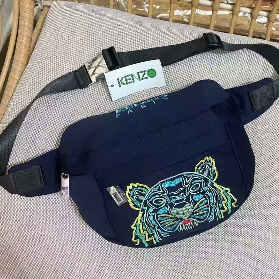 Kenzo Tiger Blue & Green Belt Bag-thumb-1