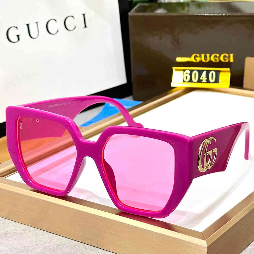 Pink Gucci White Premium Women's Sunglasses