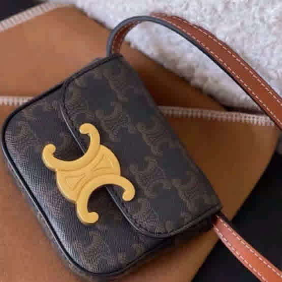 Black Print Celine Nano Brown Sling Bag