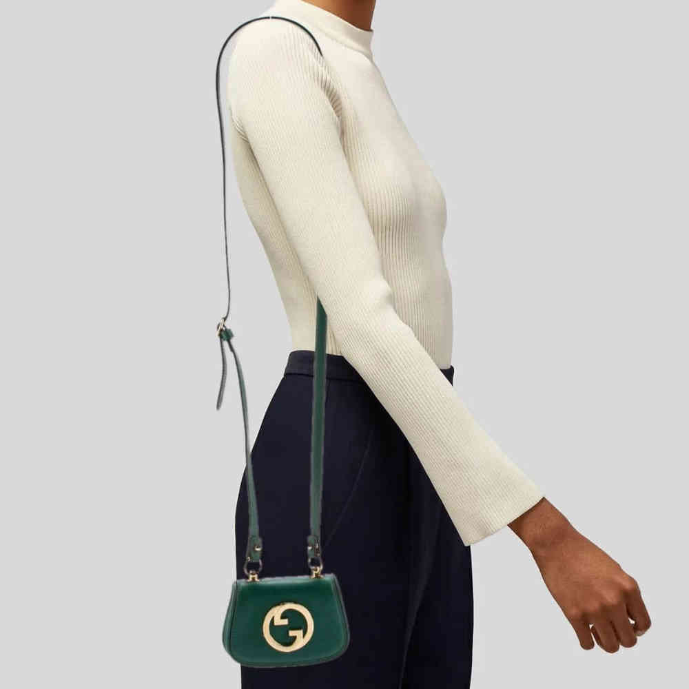 Gucci Blondie Nano Green Mini Crossbody Bag-thumb-1