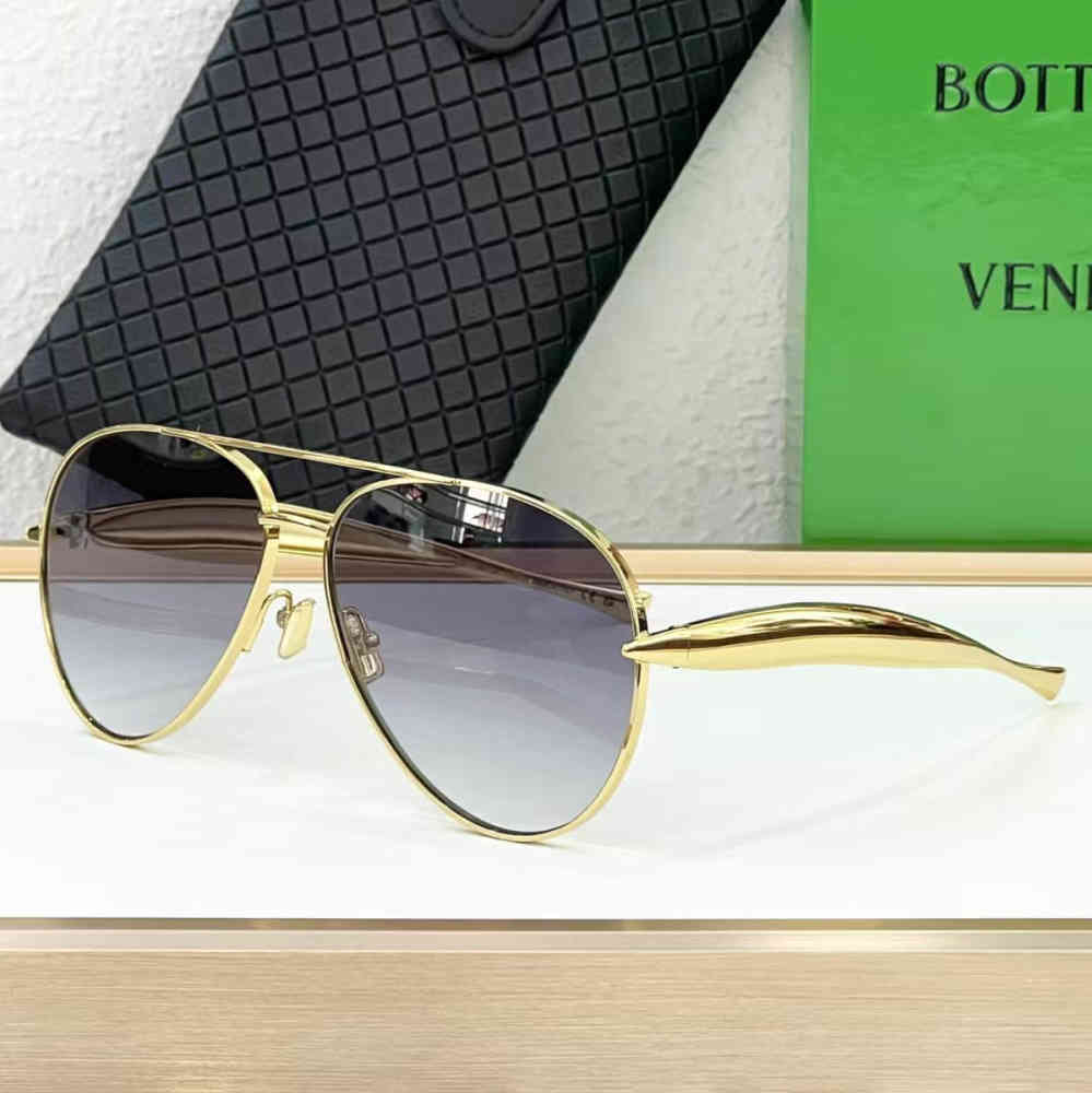 Golden Bottega Veneta Brown Luxury Sunglasses