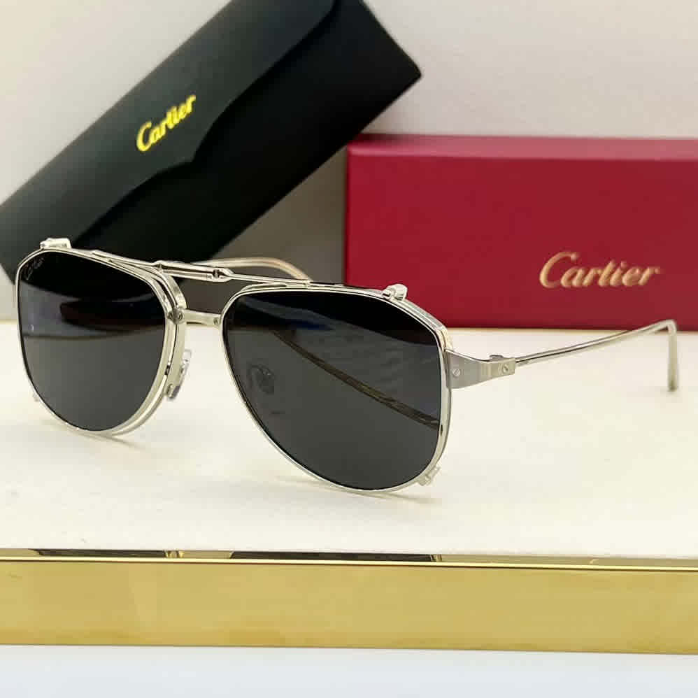 Black Cartier Golden Luxury Sunglasses