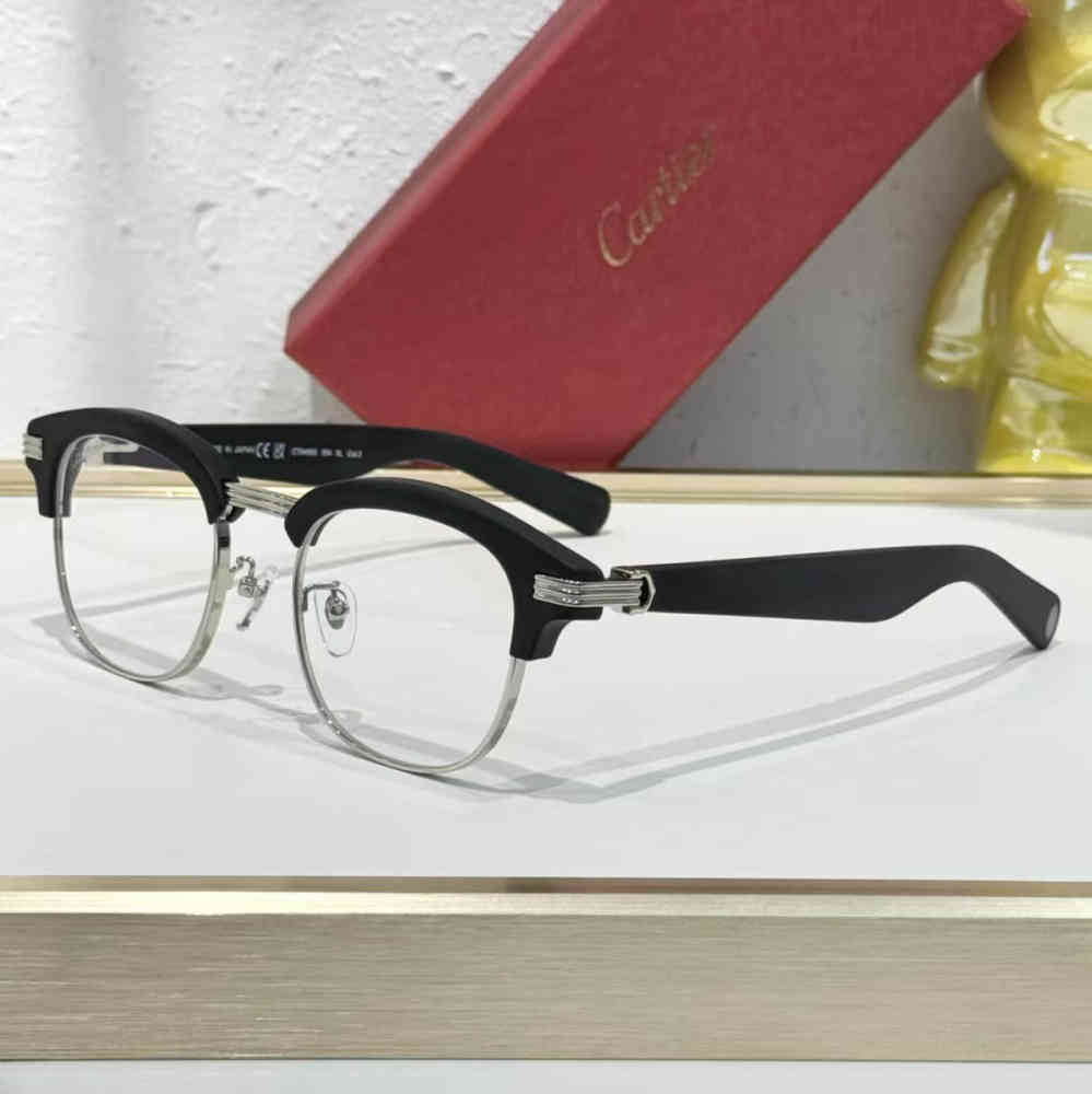 White/silver Cartier Black Luxury Sunglasses