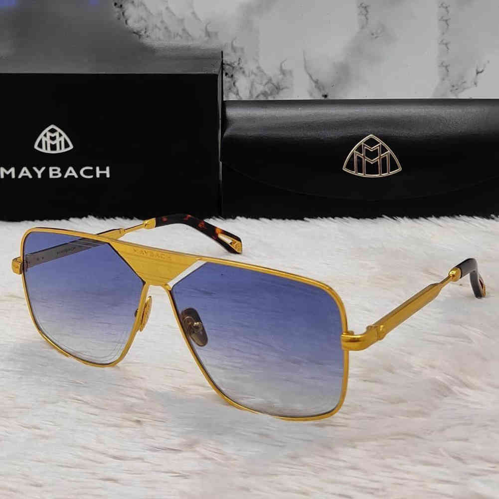 Blue Maybach Black & Golden Luxury Sunglasses