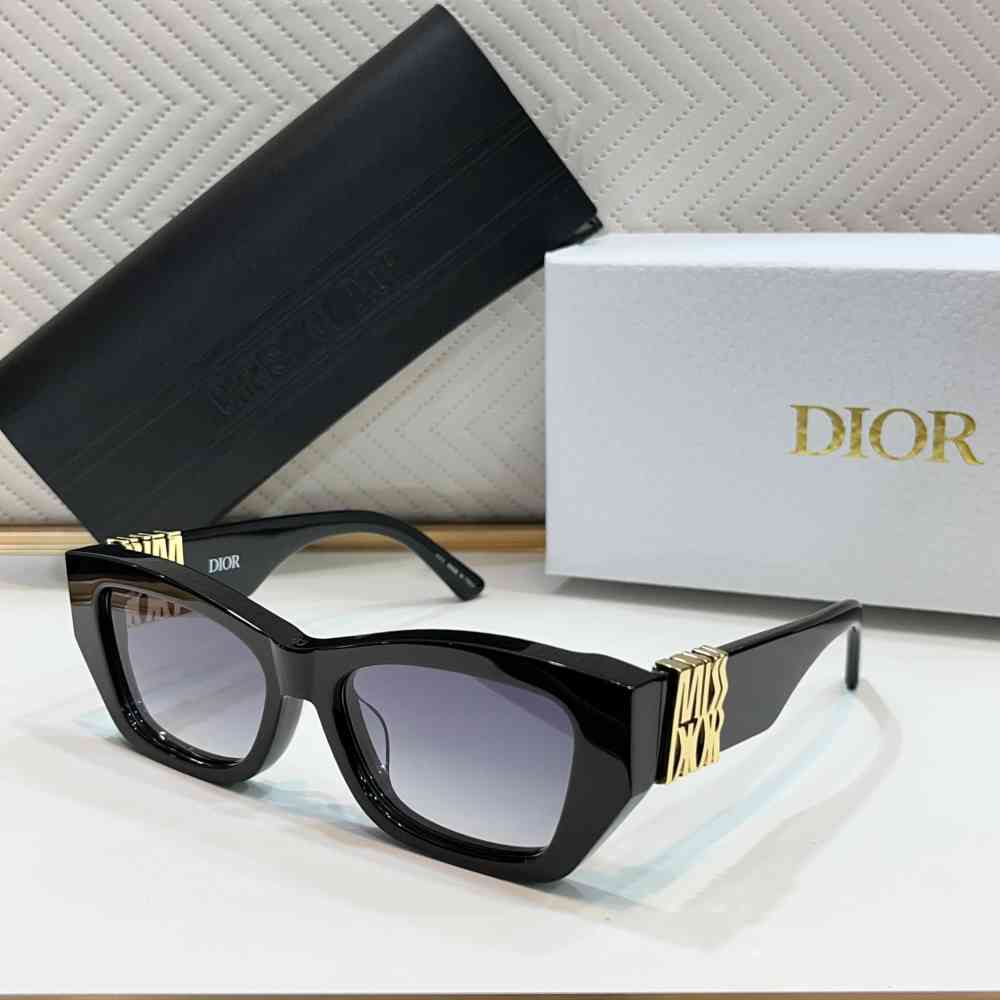 Black Dior Black & Golden Luxury Sunglasses