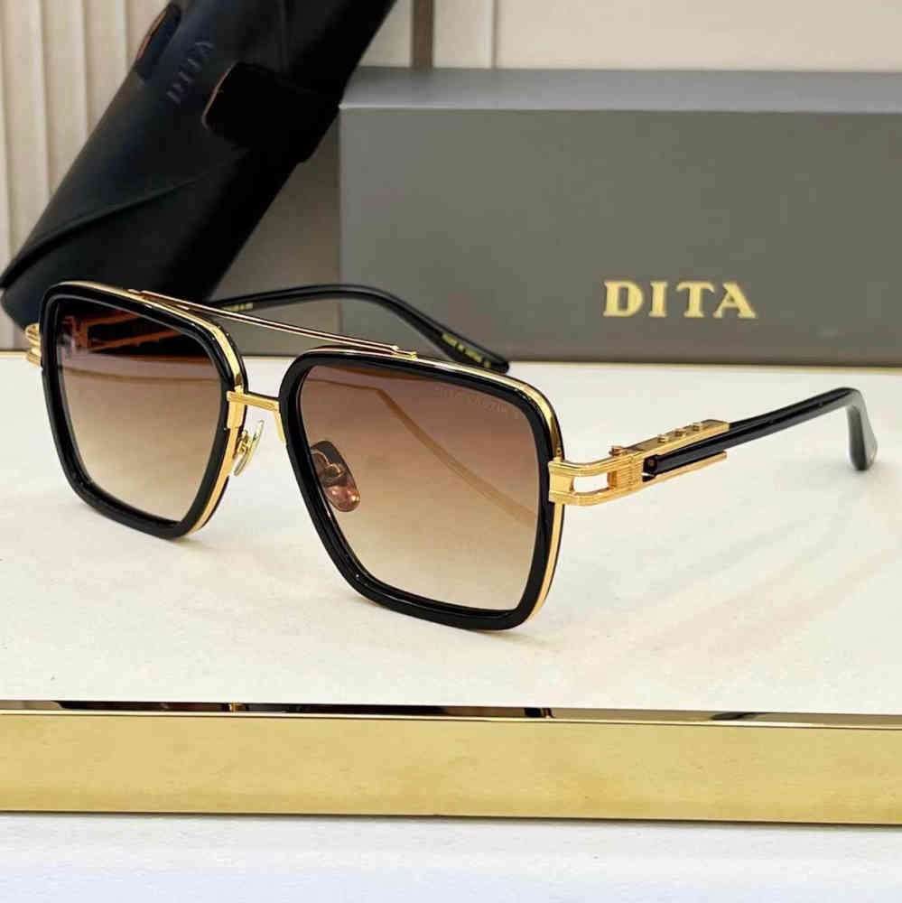 Golden & Brown Dita Golden & Blue Premium Quality Sunglasses