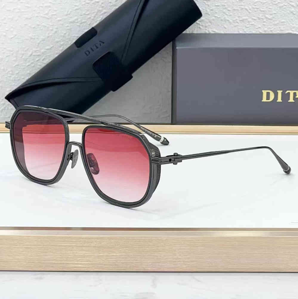 Red Dita Silver & Blue Premium Quality Sunglasses