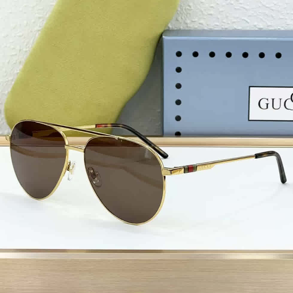 Brown Gucci Grey Luxury Sunglasses