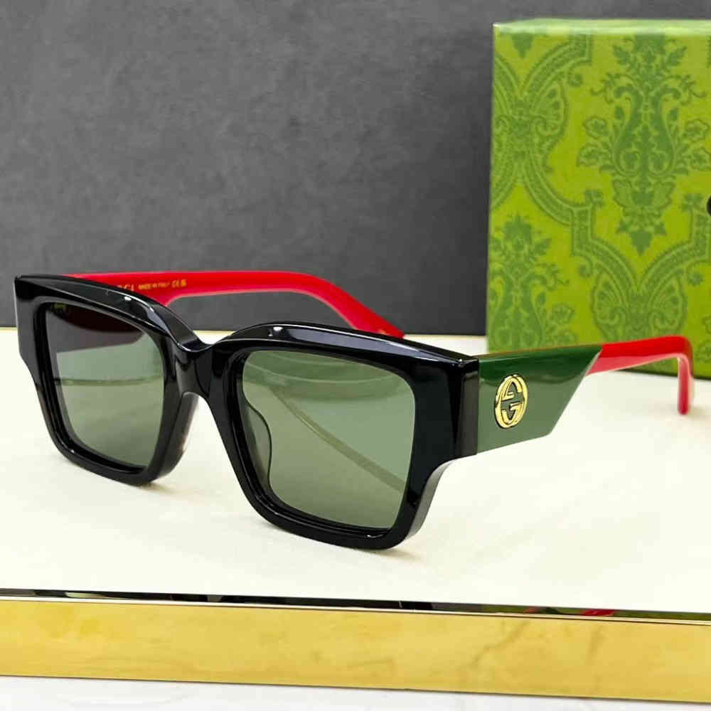 Green & Red Gucci Black & Brown Luxury Sunglasses