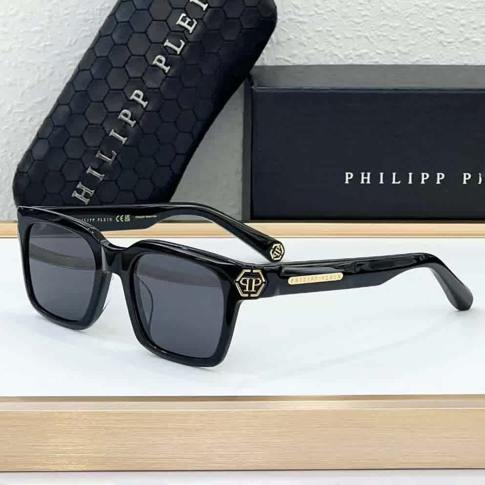 Black & Golden Philipp Plein White/Golden Luxury Sunglasses