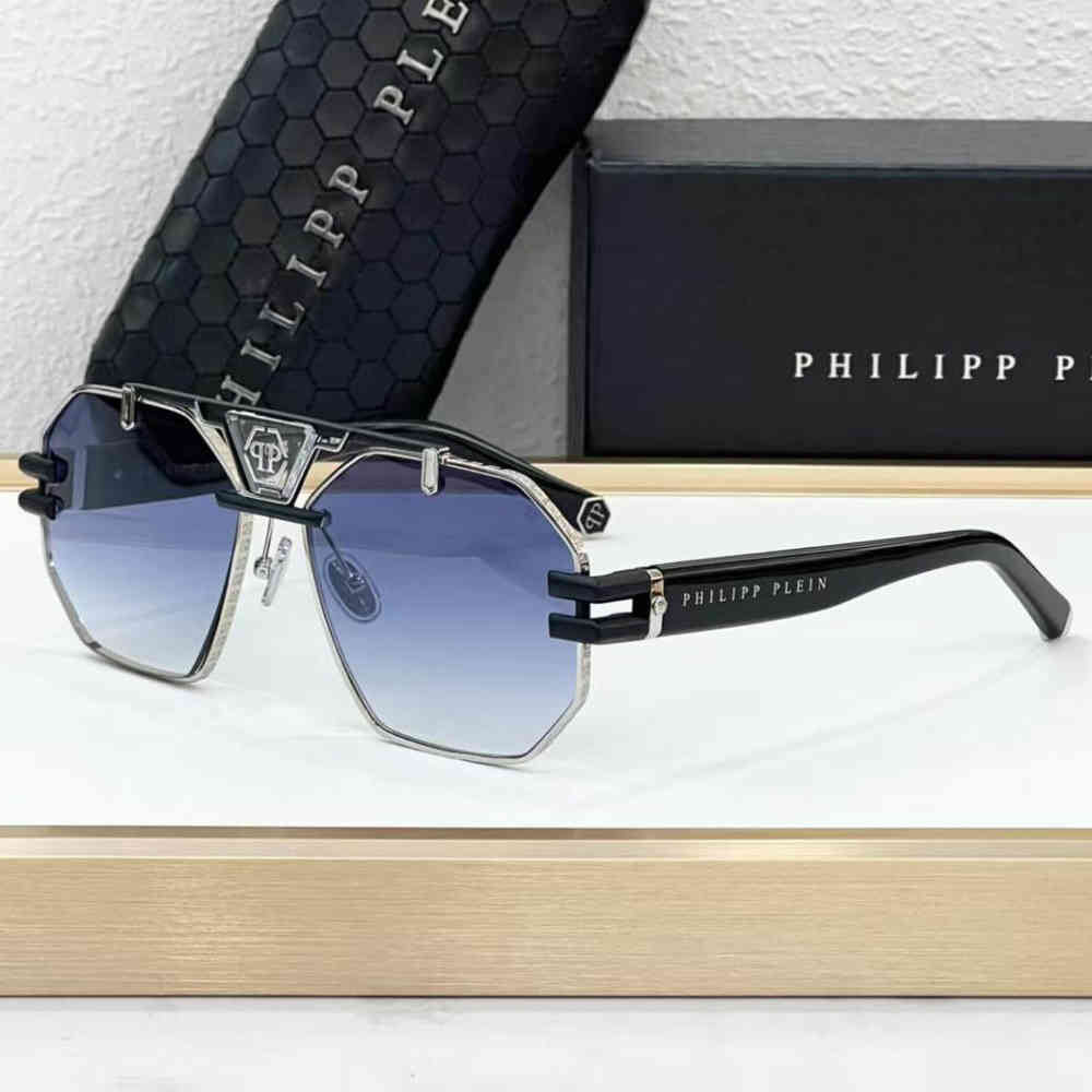 Blue Philipp Plein Black Luxury Sunglasses