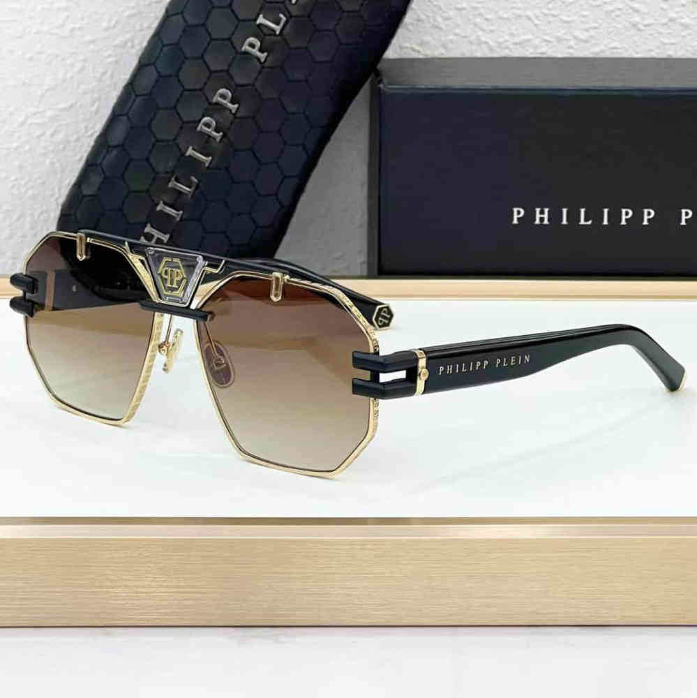 Brown Philipp Plein Black Luxury Sunglasses