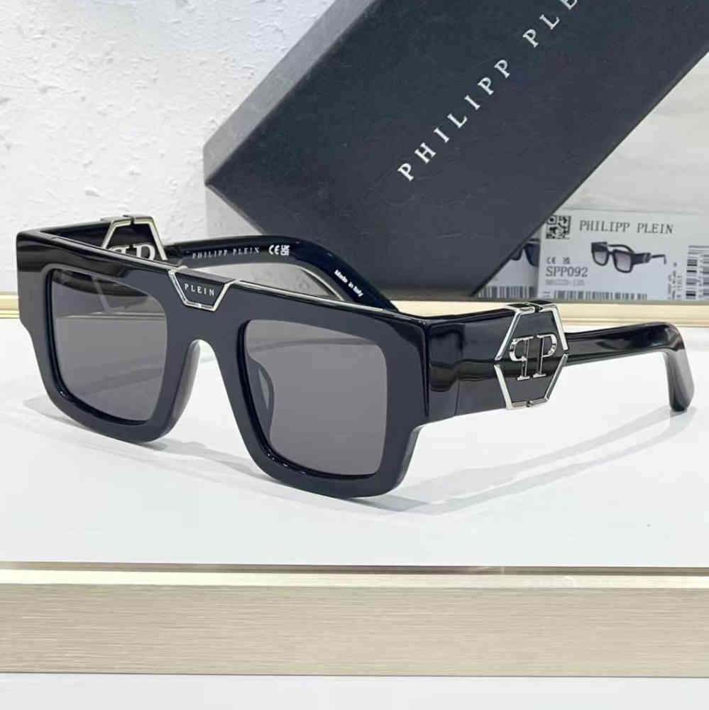 Black & Silver Philipp Plein Black Luxury Sunglasses