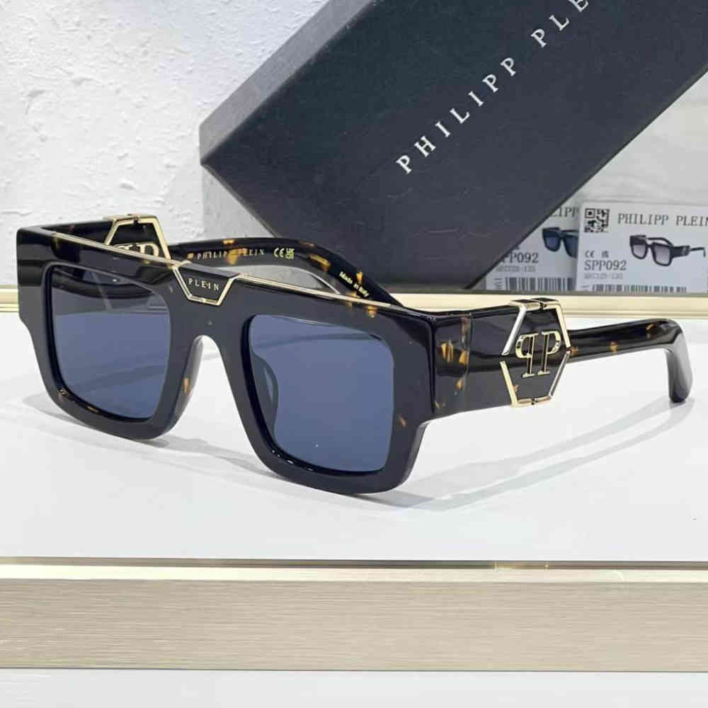 Brown & Golden Philipp Plein Black Luxury Sunglasses