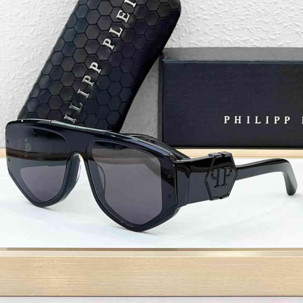 Black Philipp Plein Brown Luxury Sunglasses