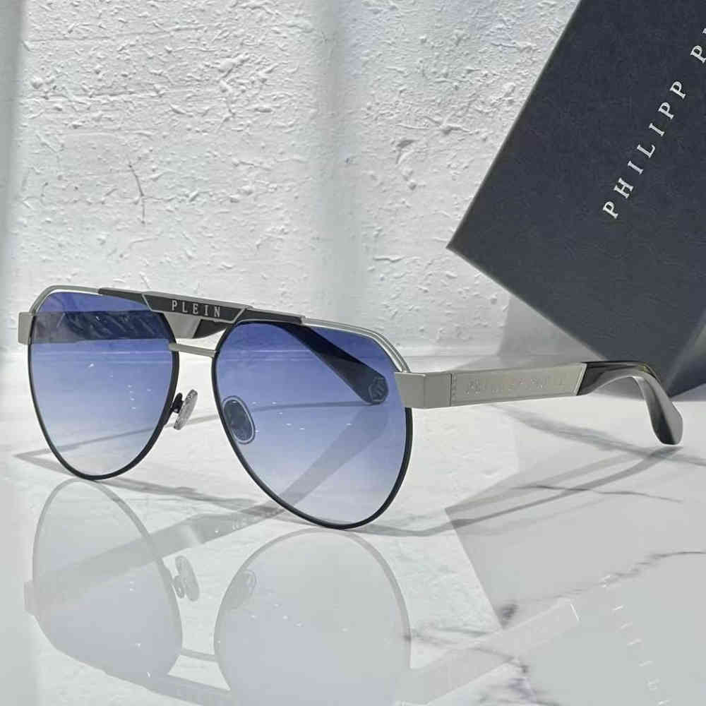Blue Philipp Plein Brown Luxury Sunglasses