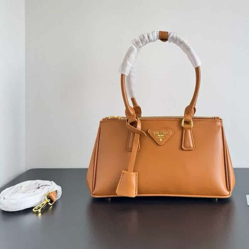 Brown Prada Galleria Saffiano Dark Brown Handbag