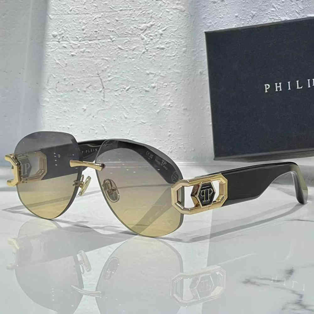 Brown Philipp Plein Black Luxury Sunglasses