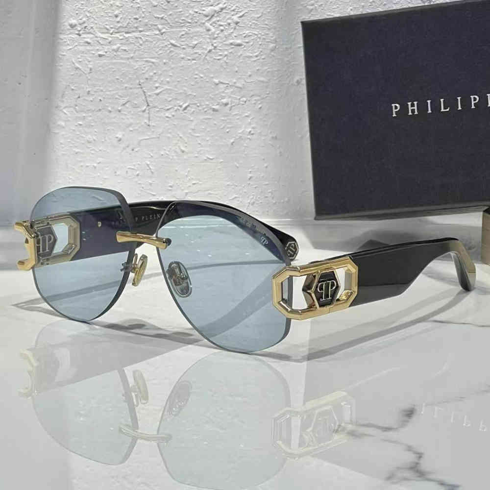 Blue Philipp Plein Black Luxury Sunglasses