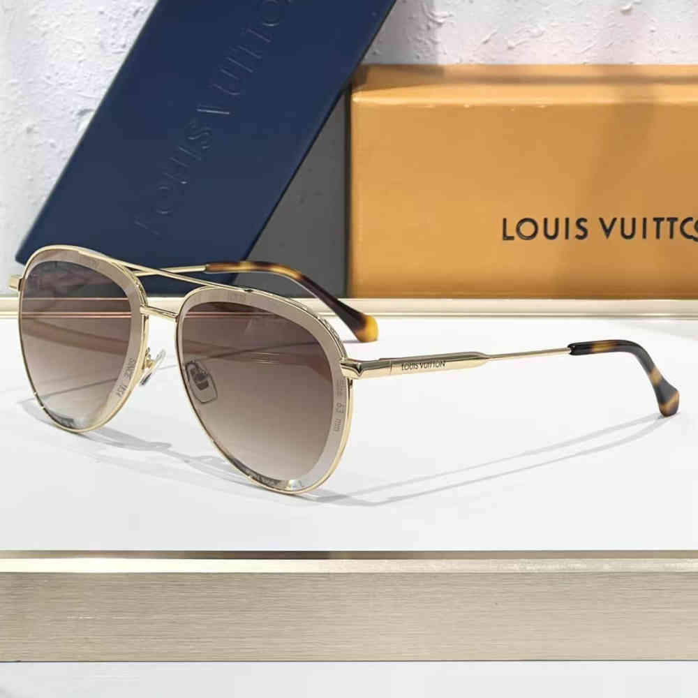 Brown Louis Vuitton Black Luxury Sunglasses