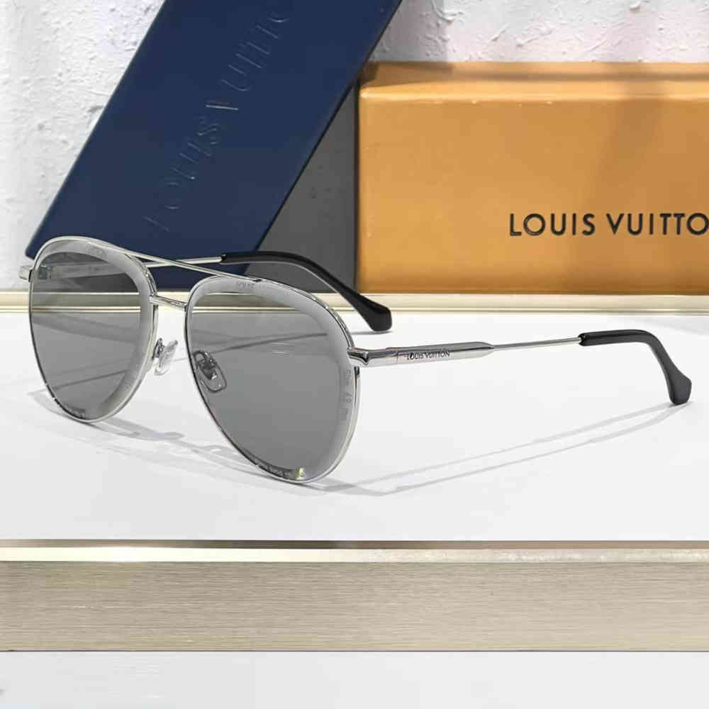 Grey Louis Vuitton Black Luxury Sunglasses