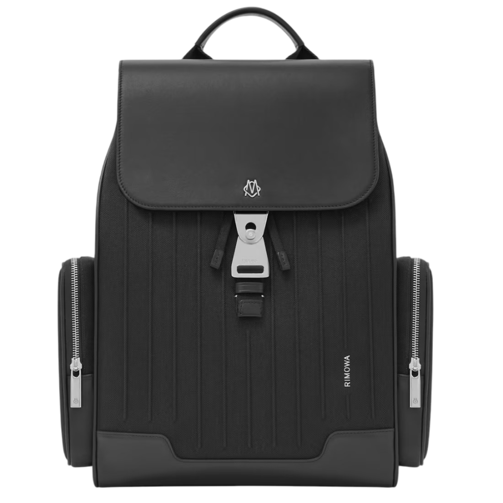 Black Rimowa Never Still Canvas Flap Large Backpack