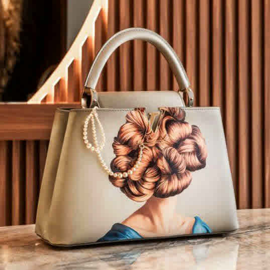 Beige Louis Vuitton LV Capucines Artycapucines Brown Handbag
