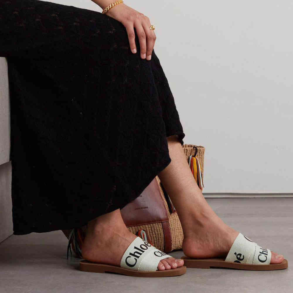 Chloe Beige Premium Quality Women's Flat Sandals-thumb-4