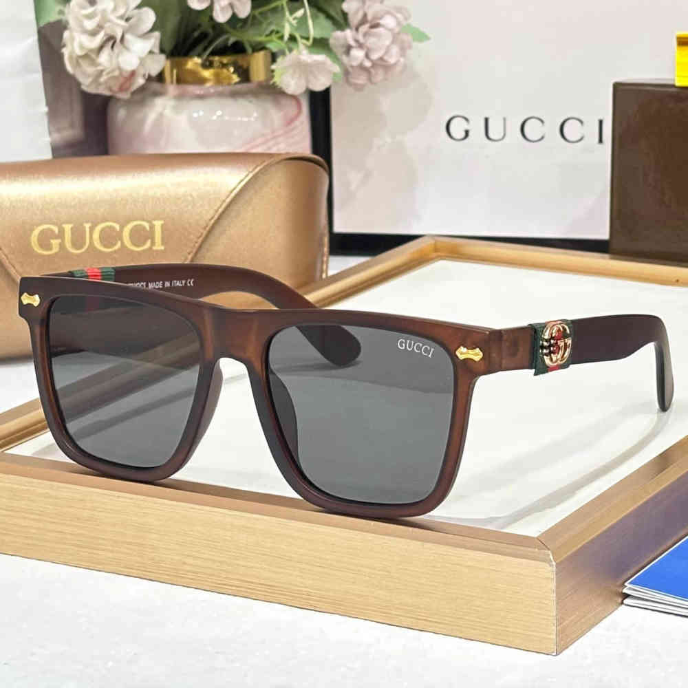 Brown & Black Gucci Grey Premium Sunglasses
