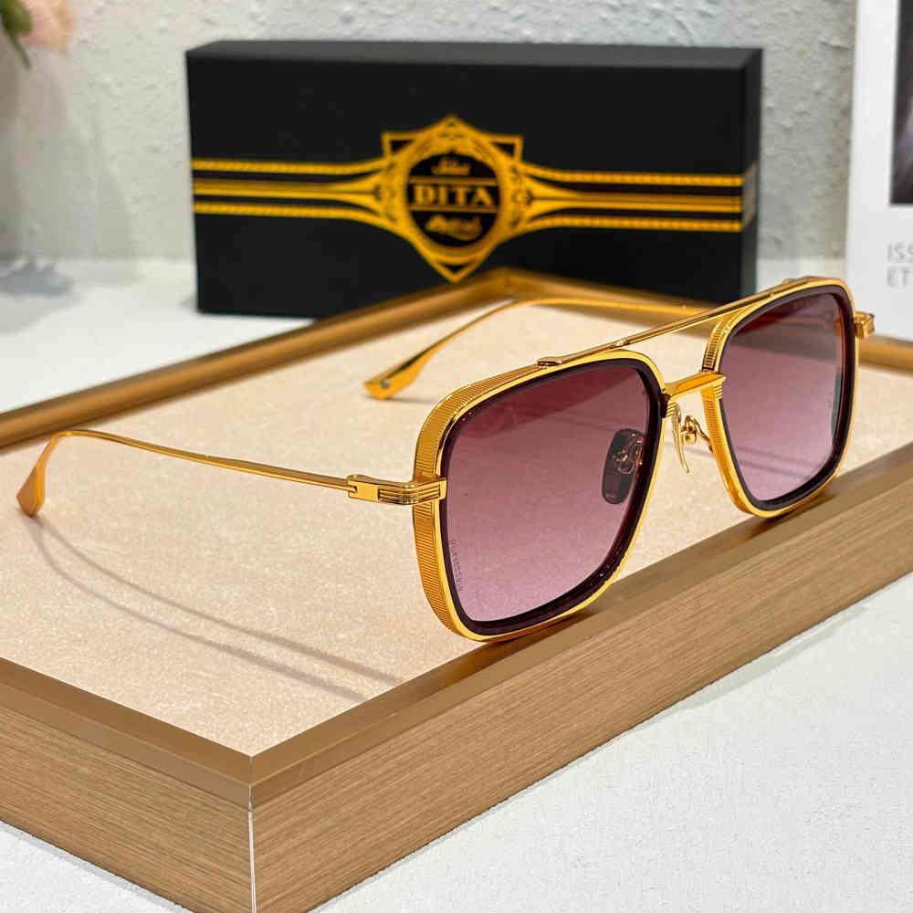 Dita Golden & Pink Premium Quality Sunglasses-1