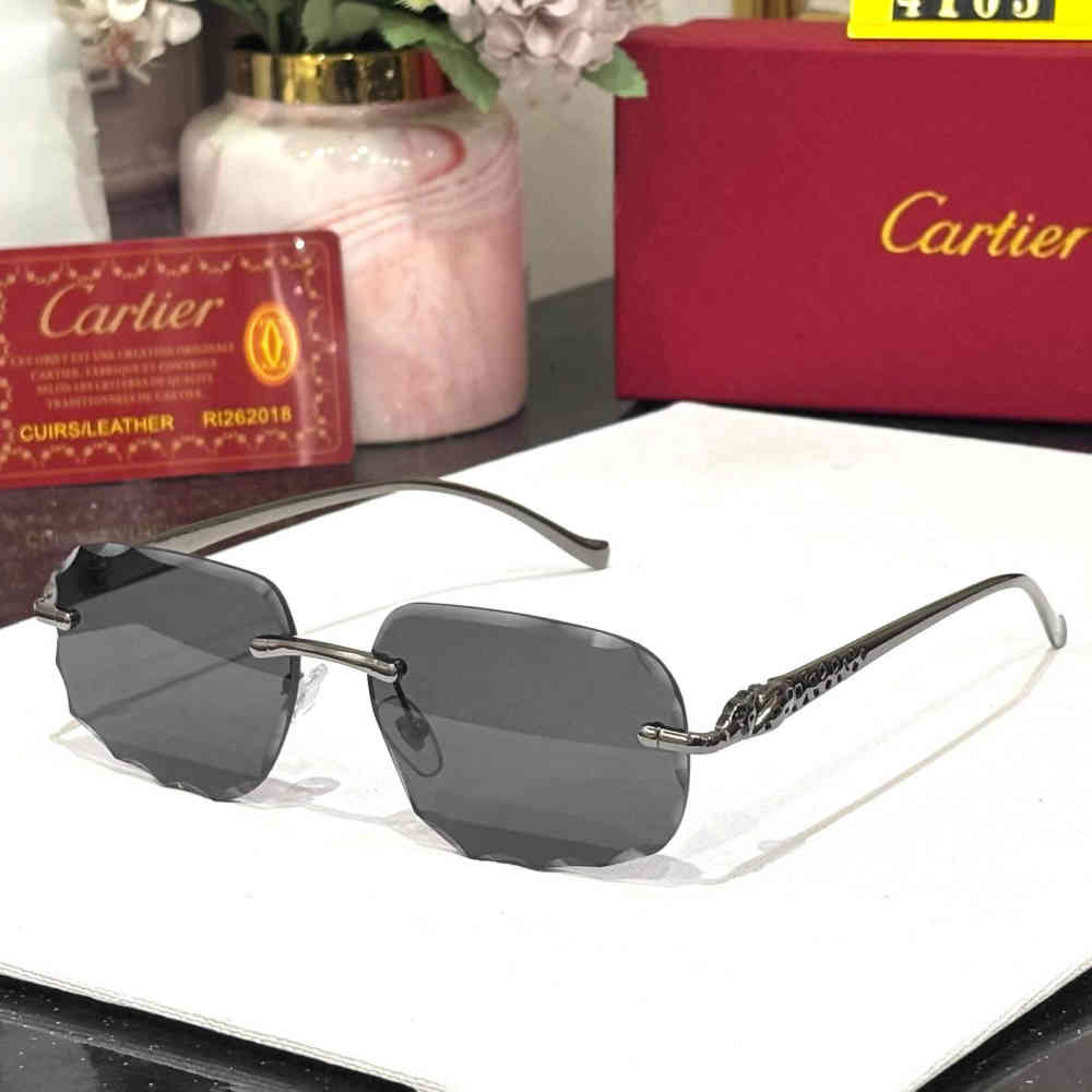 Black Cartier Brown Luxury Sunglasses