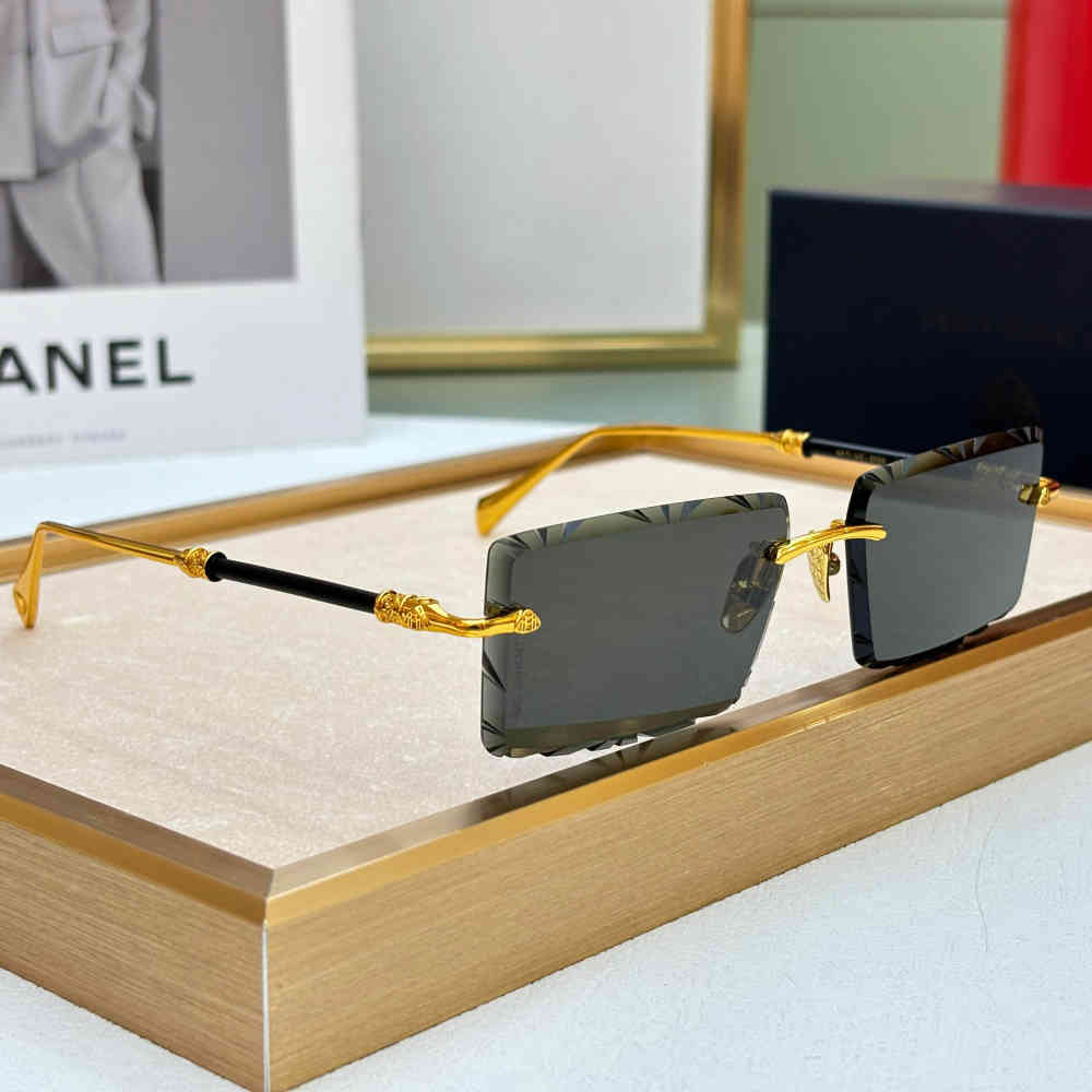 Maybach Rimless Black Luxury Sunglasses-1