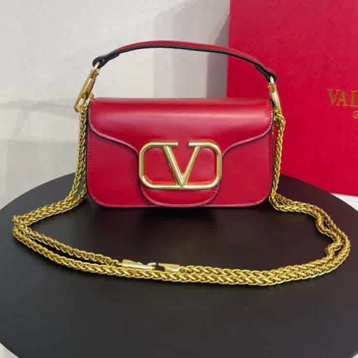 Pink Valentino Garavani Green Small Shoulder Bag