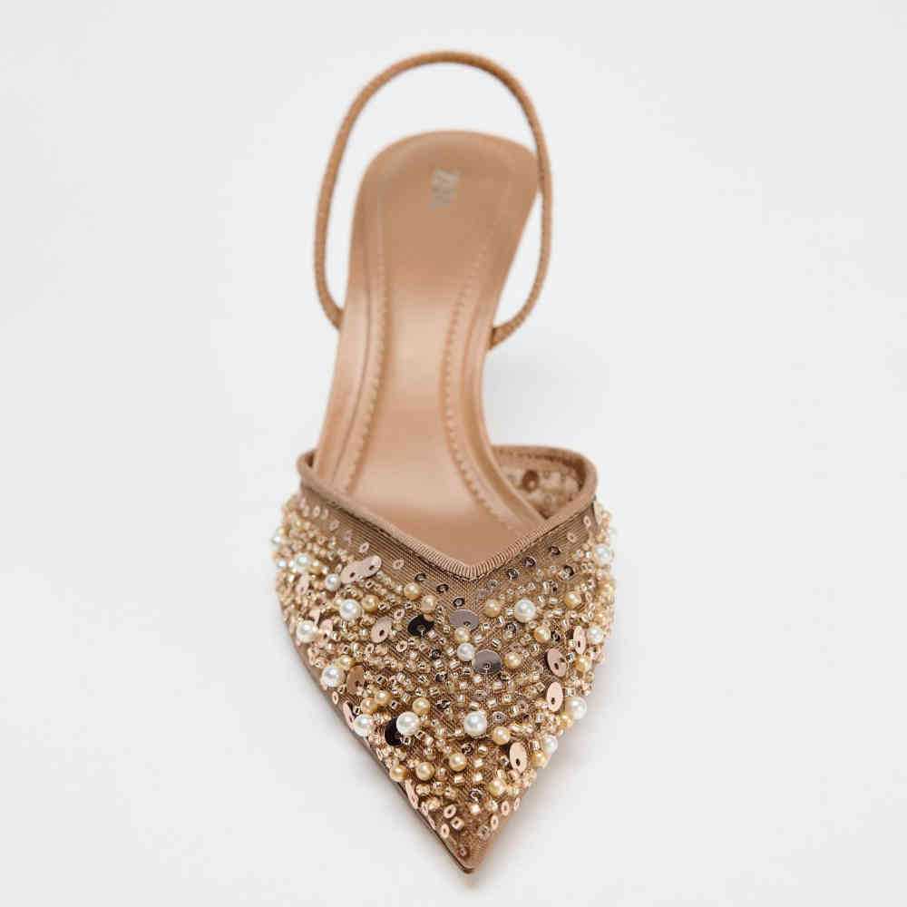 Zara Brown Women's Heel Sandals-thumb-2