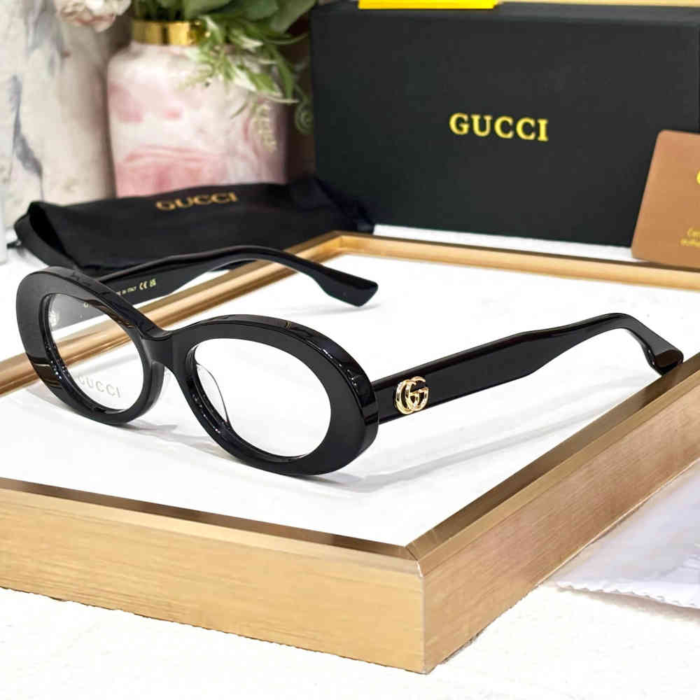 Black & Golden Gucci Brown Premium Women's Sunglasses