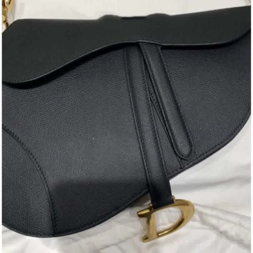 Dior Saddle Plain Grained Leather Bag-1