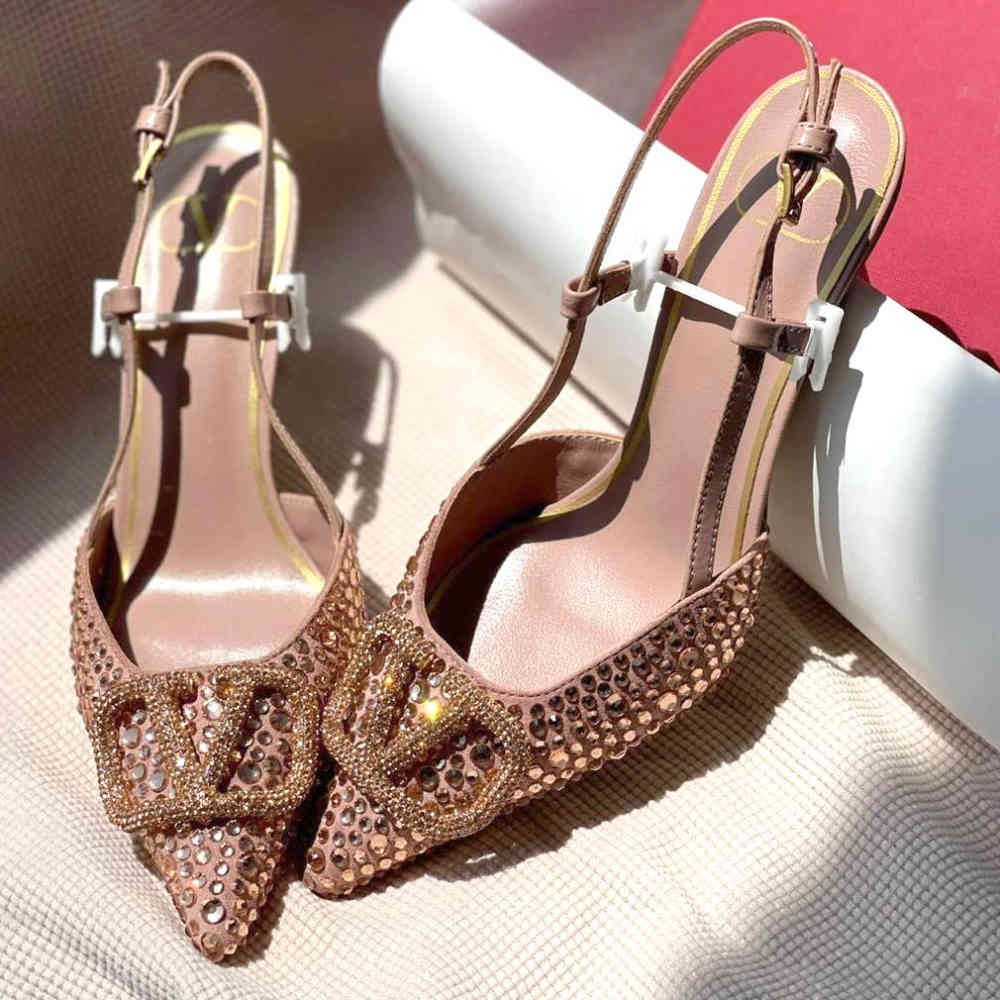 Valentino Beige Premium Quality Heels Sandals-thumb-1
