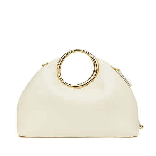 White Jacquemus Le Calino Black Metal Top Handle bag