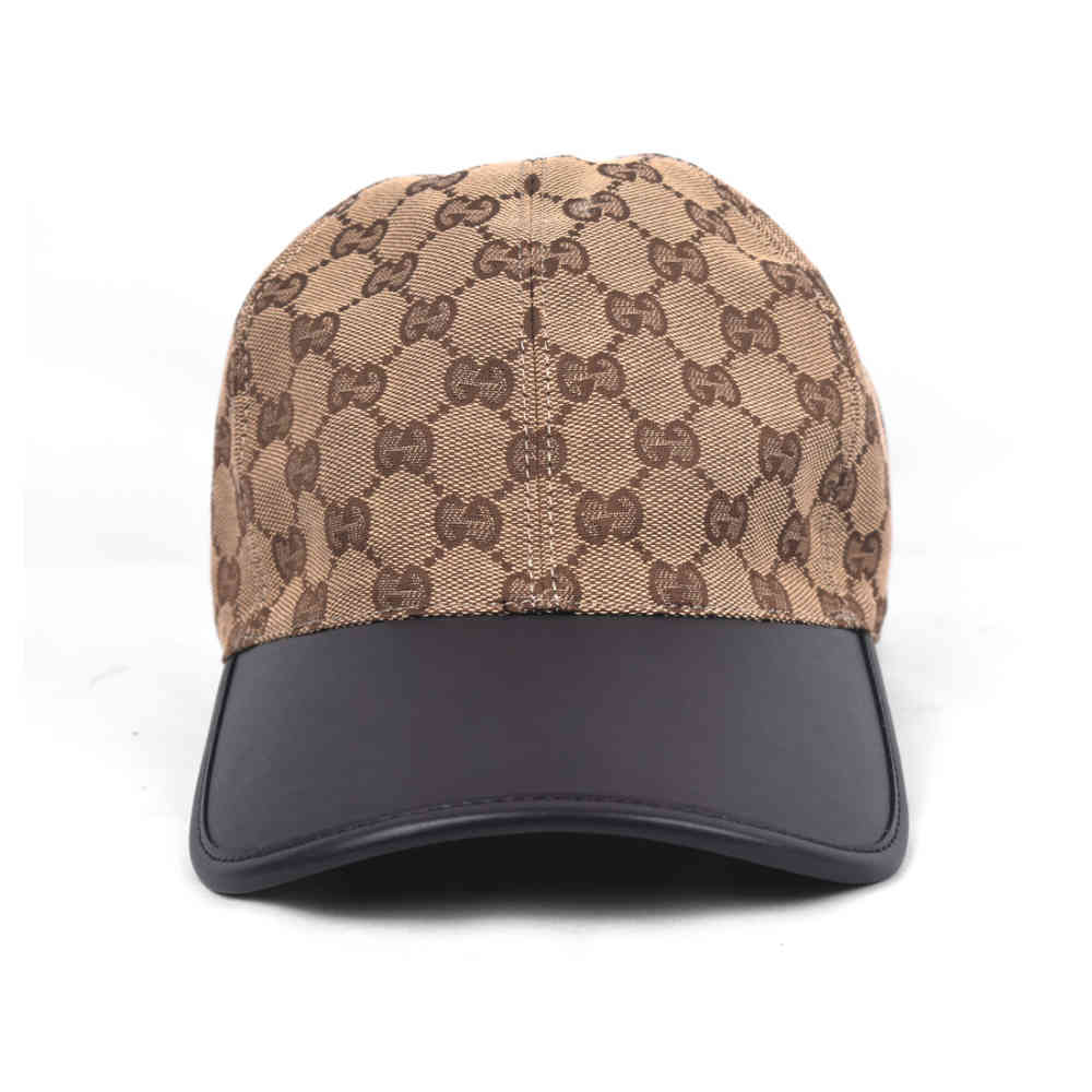 Gucci Embroidered Logo Monogram Brown Premium Cap-2