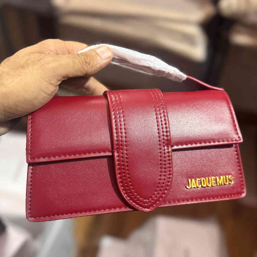 Wine Jacquemus Le Bamino Pink Sling Bag